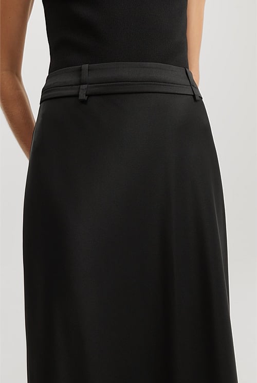 Black satin 2025 skirt country road