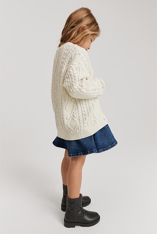 Cotton chunky knit on sale cardigan