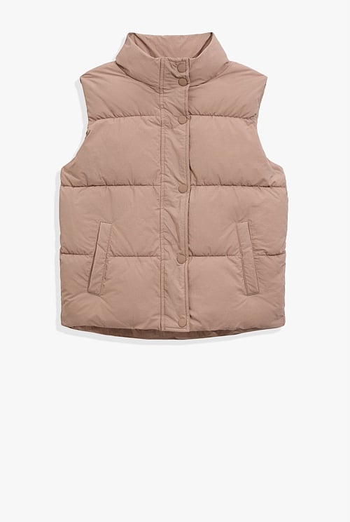 Country road satin puffer cheap vest