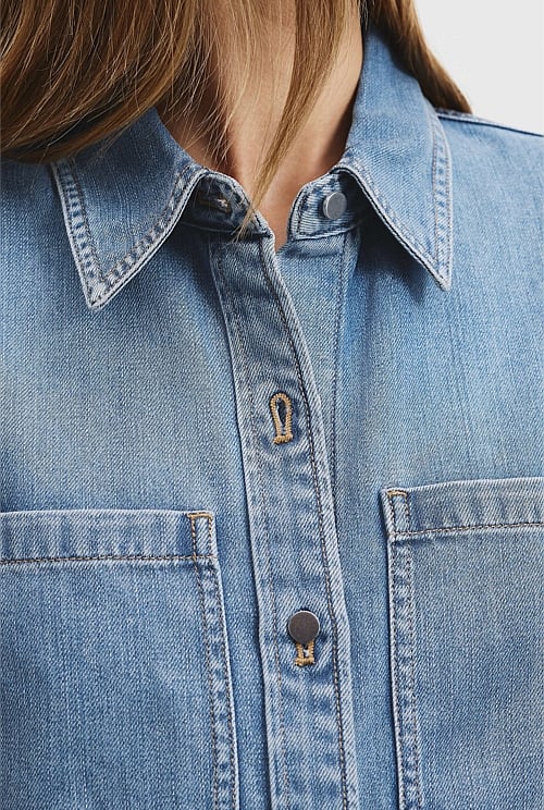 Country road fashion denim shirt