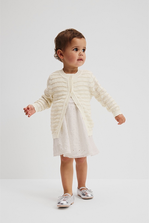 Teen Embroidered Tier Midi Dress