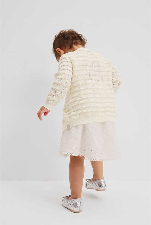 Teen Embroidered Tier Midi Dress