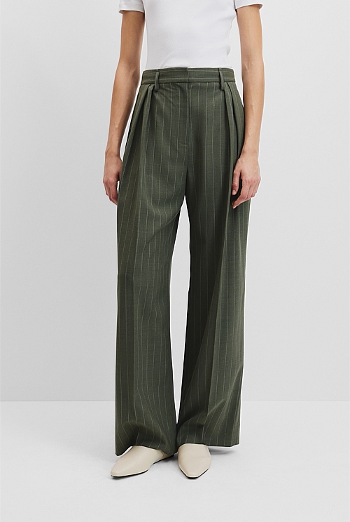 Pinstripe Wool Pant