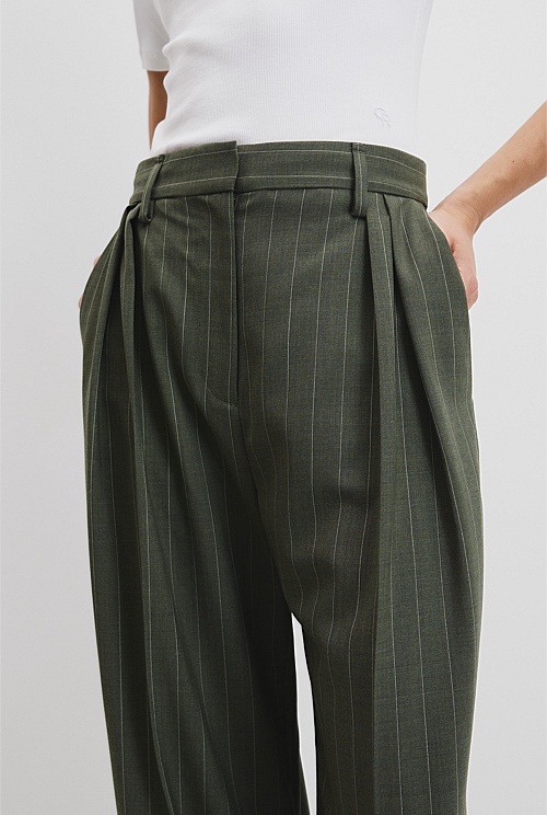 Pinstripe Wool Pant