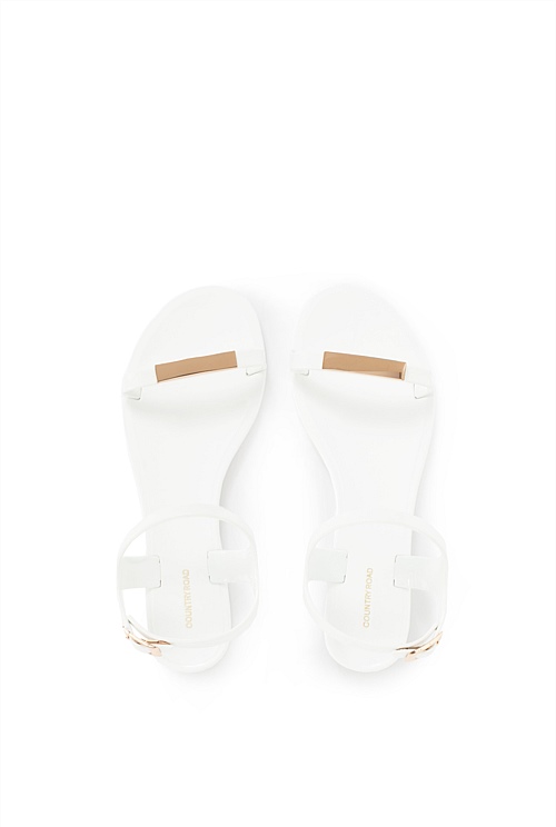 White Talia Jelly Sandal Sandals Thongs Country Road