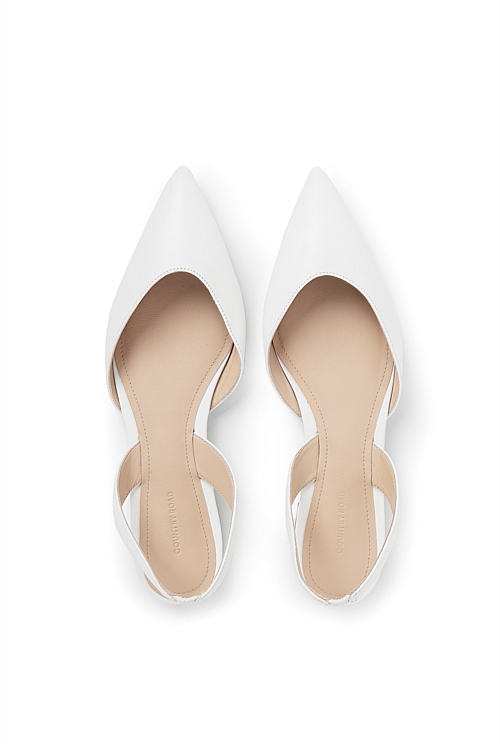 Slingback white flats deals